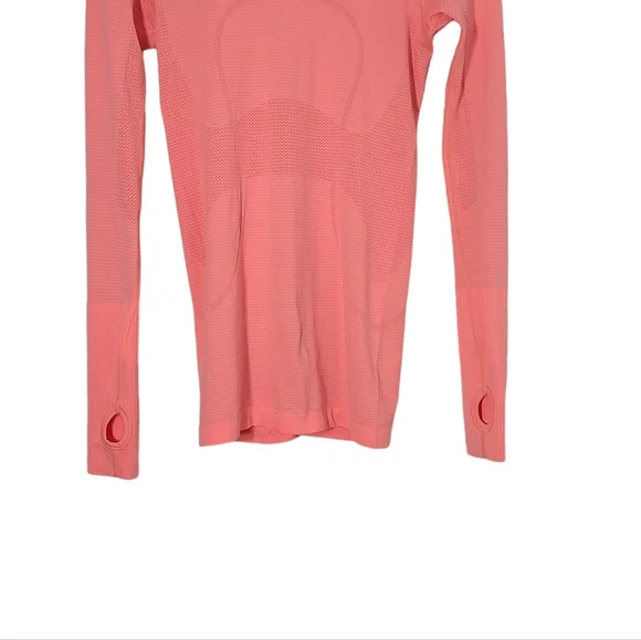 Lululemon Swiftly Tech Long Sleeve Crew in Heathered Very Light Flare Size 4 - Picture 10 of 16